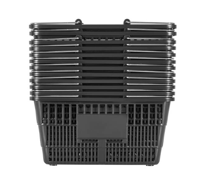 Pirkinių krepšeliai, 12 vnt, 21 l, juodi10