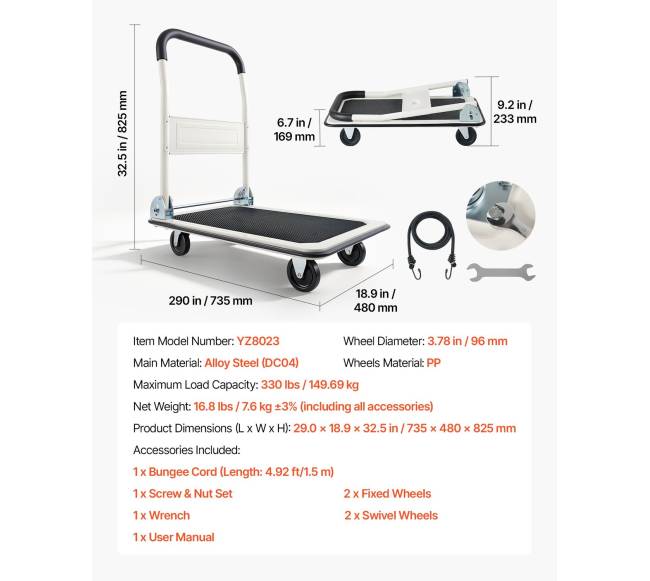 Sulenkiamas krepšys su ratukais, 149.69 kg talpos6