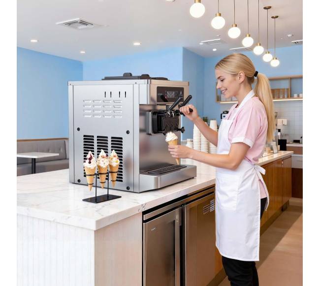 Komercinė ledų gaminimo mašina su trimis skoniais7