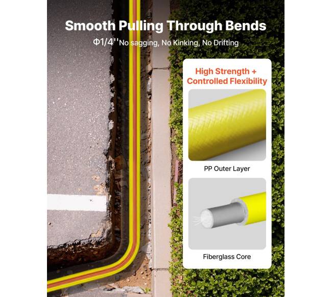 Stiklo pluošto kabelių traukiklis su stovu2