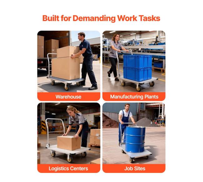 Platforminis vežimėlis 907 kg, plieninis5