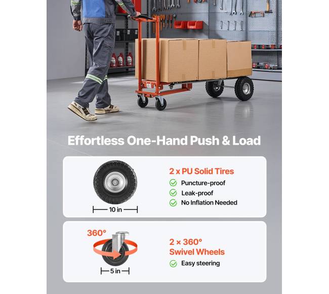 4 viename rankinis vežimėlis, 453.6 kg apkrova1