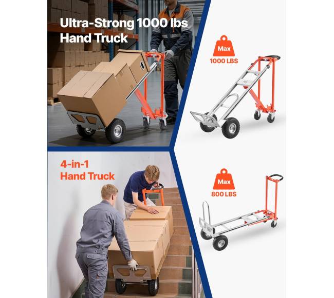 4 viename rankinis vežimėlis, 453.6 kg apkrova2