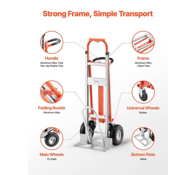 4 viename rankinis vežimėlis, 453.6 kg apkrova3