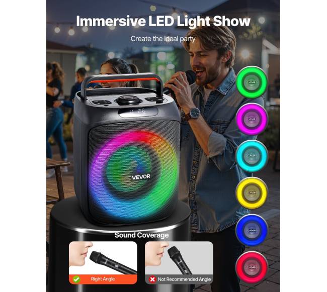 Nešiojama karaoke sistema su mikrofonais2