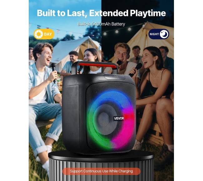 Nešiojama karaoke sistema su mikrofonais4