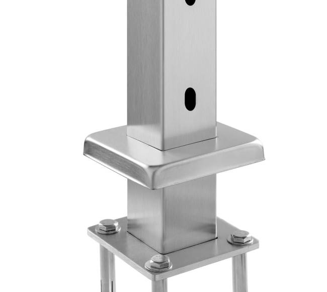 Rėminimo stulpas 91x5x5 cm sidabrinis0