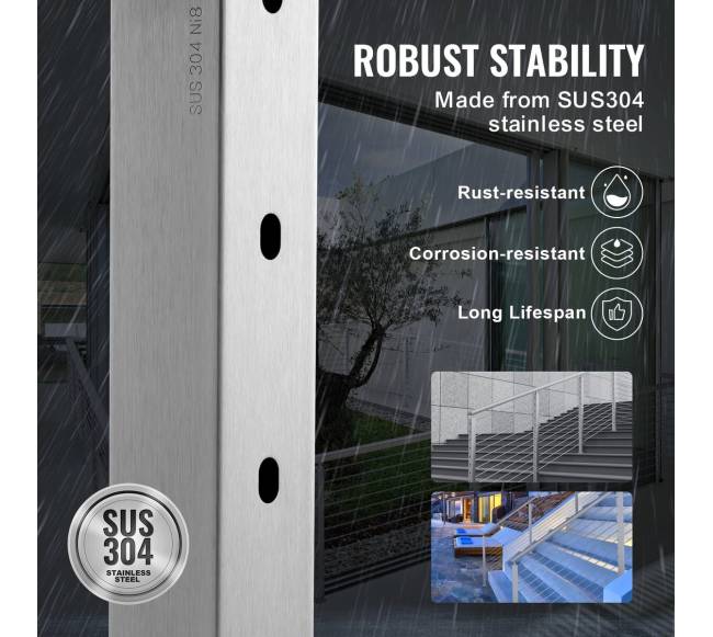 Rėminimo stulpas 91x5x5 cm sidabrinis2