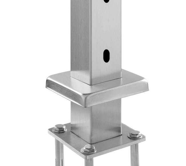 Rėminimo stulpas 91x5x5 cm sidabrinis9