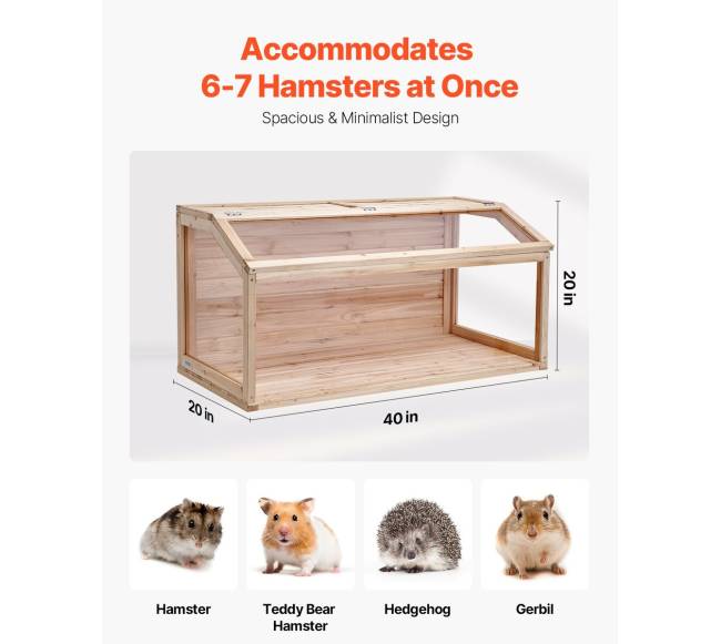 Medinė žiurkėno narvelio buveinė 40 cm2