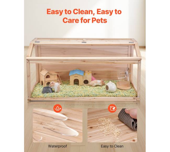 Medinė žiurkėno narvelio buveinė 40 cm5