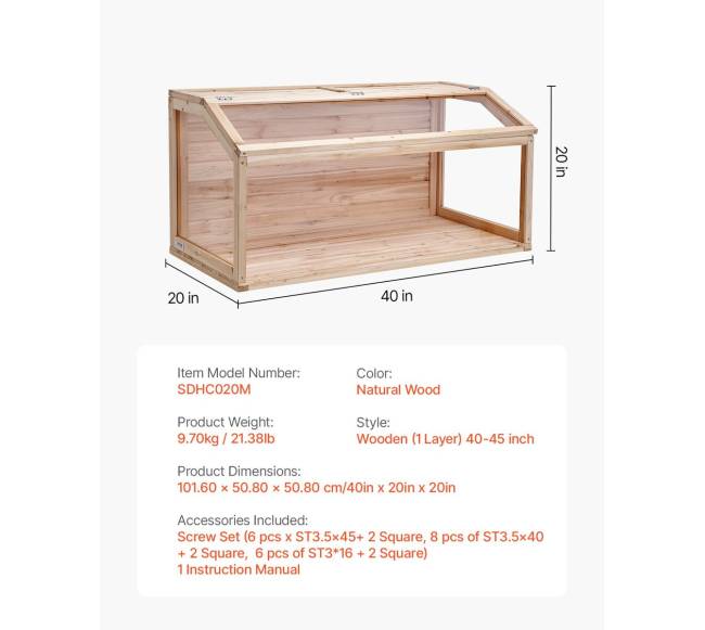 Medinė žiurkėno narvelio buveinė 40 cm6