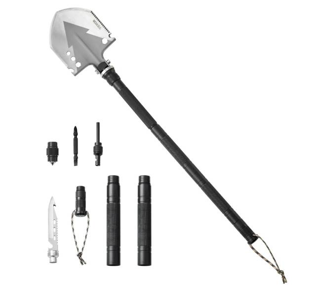 Išgyvenimo kastuvas 11 viename stovyklavimo įrankis9