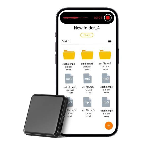 Mini skaitmeninis įrašymo įrenginys su magnetu0