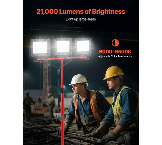 LED darbo šviestuvas su stovu, 21000 liumenų1