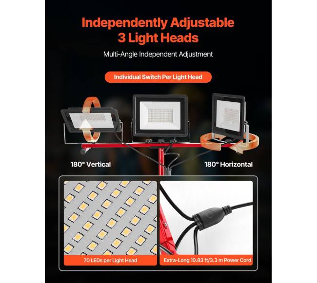 LED darbų šviestuvas su stovu2