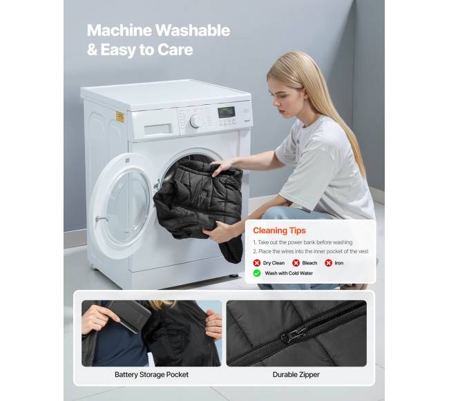 Elektrinė šildoma liemenė moterims su baterija4