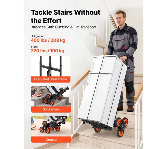 Laiptais lipanti vežimėlė, 100 kg talpos1