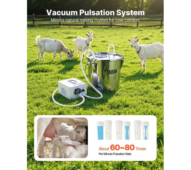 Ožkų melžimo aparatas su 3 L talpa4