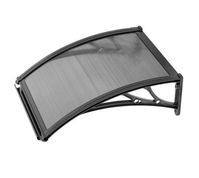 Durų stogelis 61 x 61 cm, dūminis pilkas9