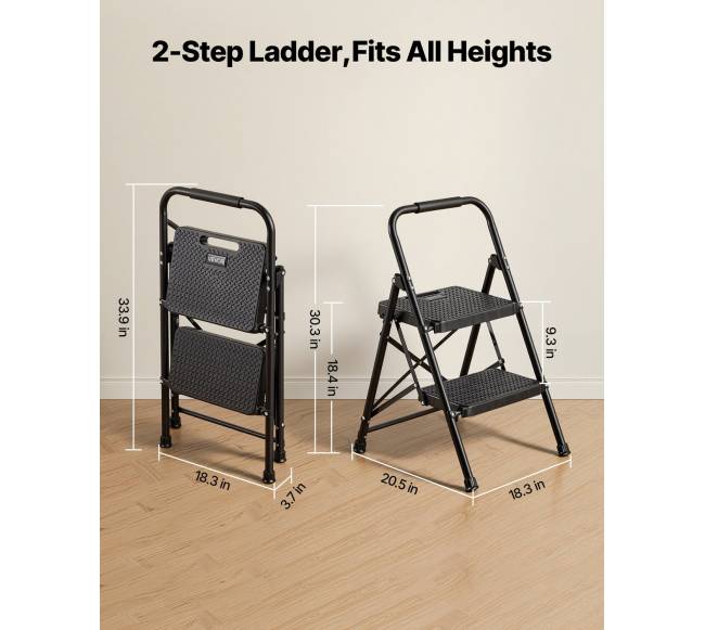 Dvipakopė kopėčia su neslystančiais pedalais1