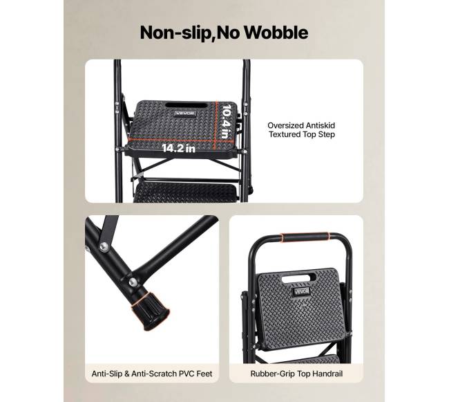 Dvipakopė kopėčia su neslystančiais pedalais2