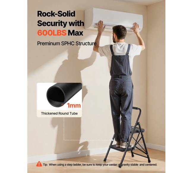 Dvipakopė kopėčia su neslystančiais pedalais3