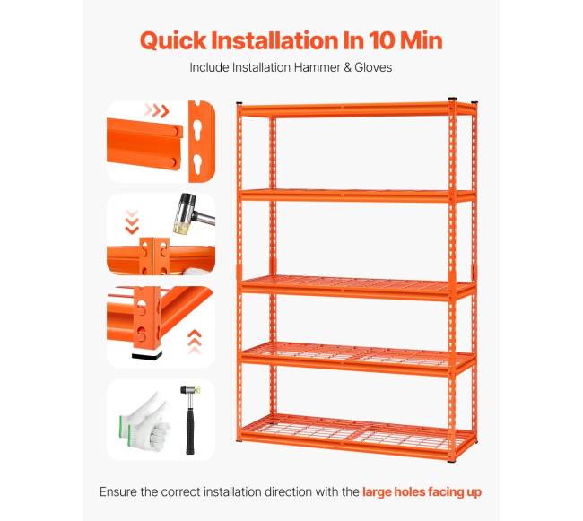 5 lygių reguliuojamos garažo lentynos4