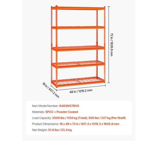 5 lygių reguliuojamos garažo lentynos6