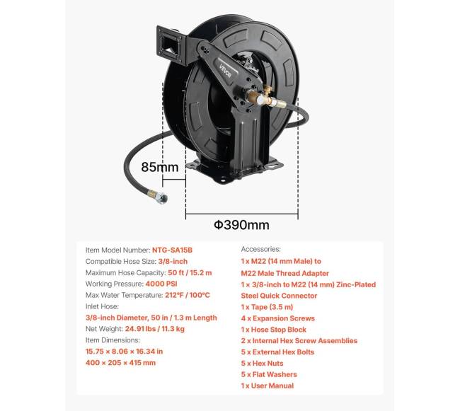 Aukšto slėgio plovyklos žarnos ritė6