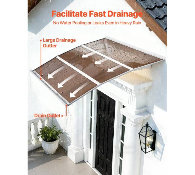 Durų stogelis 100 x 150 cm, polikarbonato1