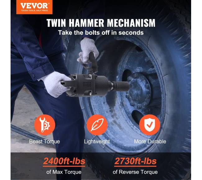 1 colio oro smūginis raktas, iki 3700 Nm1