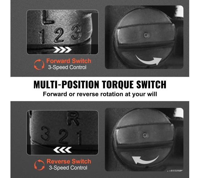 1 colio oro smūginis raktas, iki 3700 Nm3