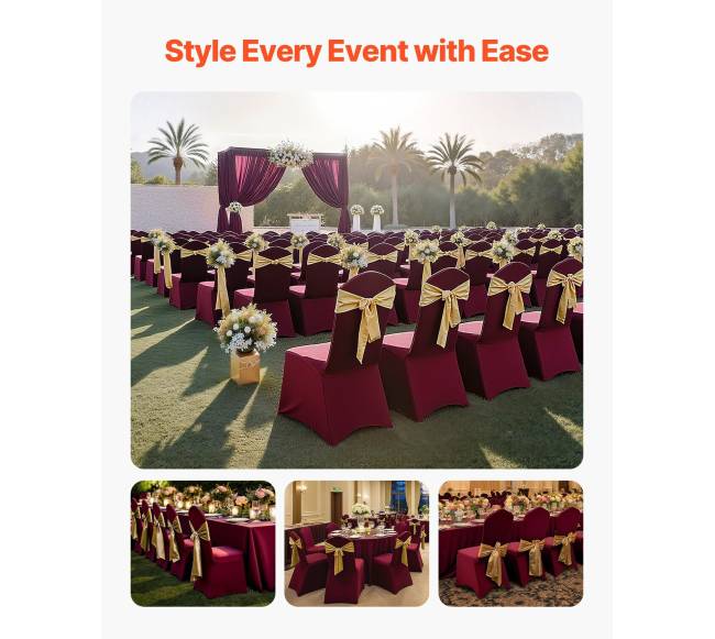 50 vnt. bordo kėdžių užvalkalai poliesterio elastanas1