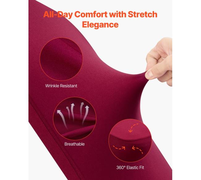 50 vnt. bordo kėdžių užvalkalai poliesterio elastanas2