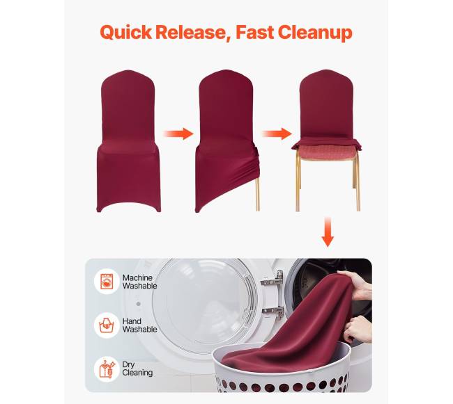 50 vnt. bordo kėdžių užvalkalai poliesterio elastanas4