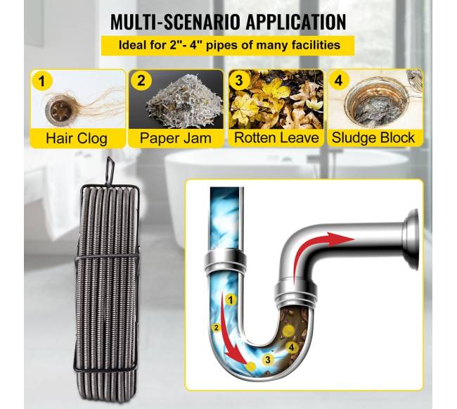 Drenažo valymo trosas 30m x 9,5mm2