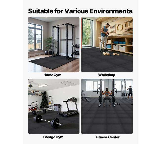 Dėlionės sporto kilimėlis, 24 vnt., juodas4