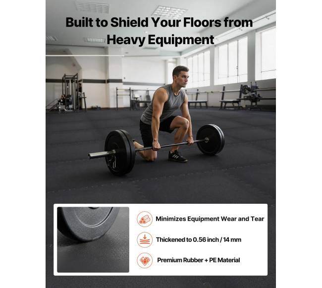 Dėlionės mankštos kilimėliai, 12 vnt., juoda1