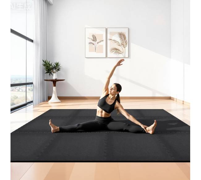 Dėlionės mankštos kilimėliai, 12 vnt., juoda7