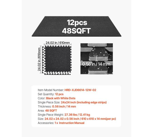 Dėlionės sportinis kilimėlis, 12 vnt.6