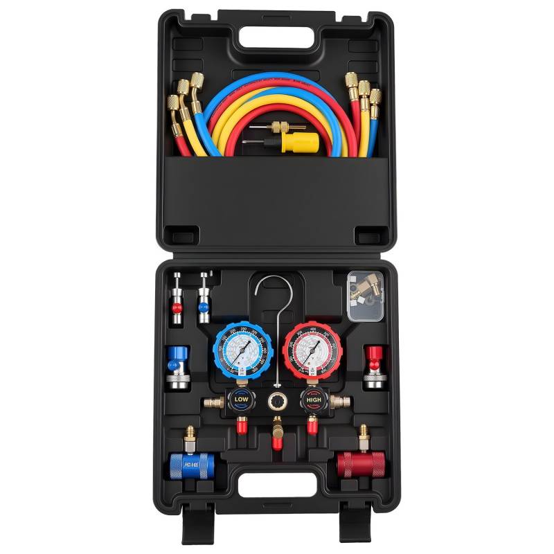 Automobilių oro kondicionieriaus kolektoriaus manometrų rinkinys0