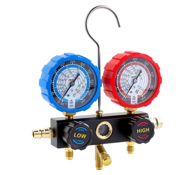 Automobilių oro kondicionieriaus kolektoriaus manometrų rinkinys9