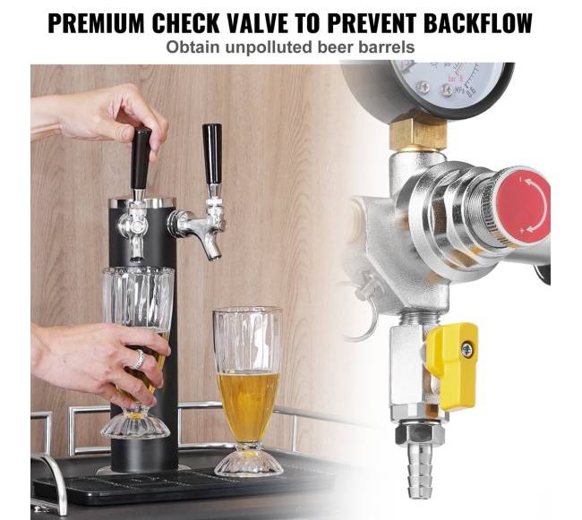 Dviejų matuoklių CO2 reguliatorius alaus gamybai5