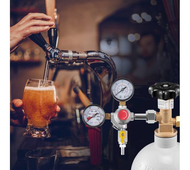 Dviejų matuoklių CO2 reguliatorius alaus gamybai7