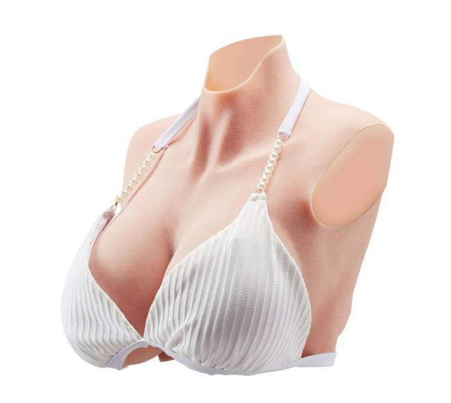 Silikoninė krūtinė K dydžio aukštu kaklu0