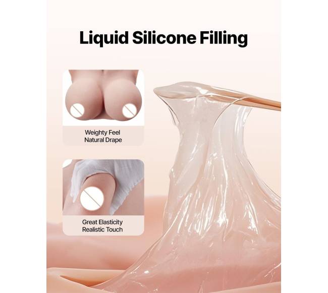 Silikoninė krūtinė K dydžio aukštu kaklu3