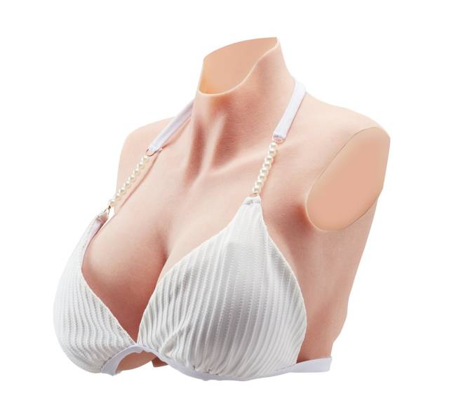 Silikoninė krūtinė K dydžio aukštu kaklu10