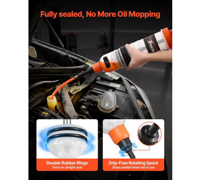 1,5 L skysčio ištraukiklis, automobilių švirkštas1