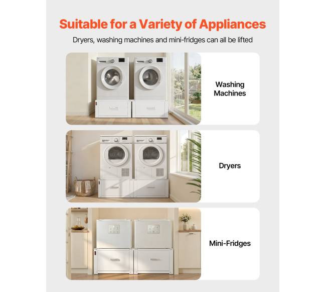 Skalbimo mašinos pjedestalai su stalčiumi, 2 vnt.1